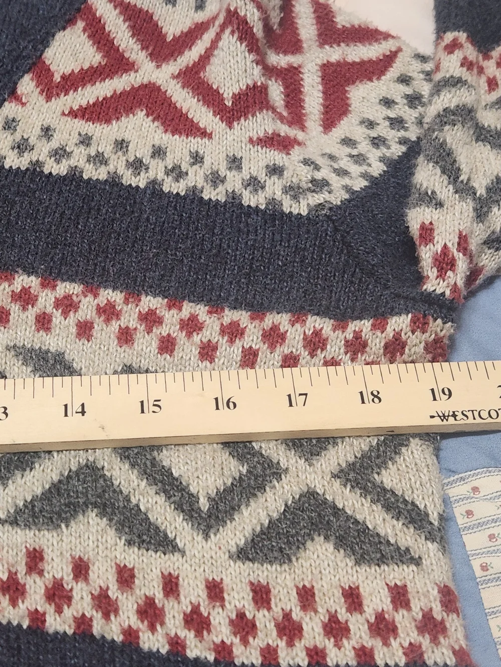 VTG Y2K Abercrombie & Fitch Shawl Collar Sweater S Nordic Fair Isle Preppy